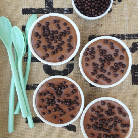 Simple Chocolate Mousse with Chocolate Pearls