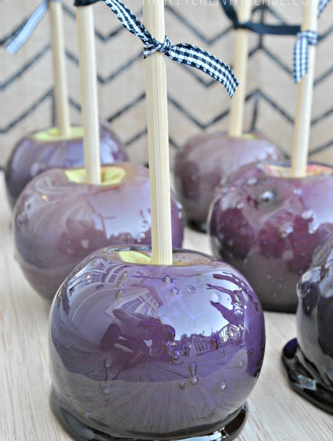 Purple Candied Apples with Tutorial