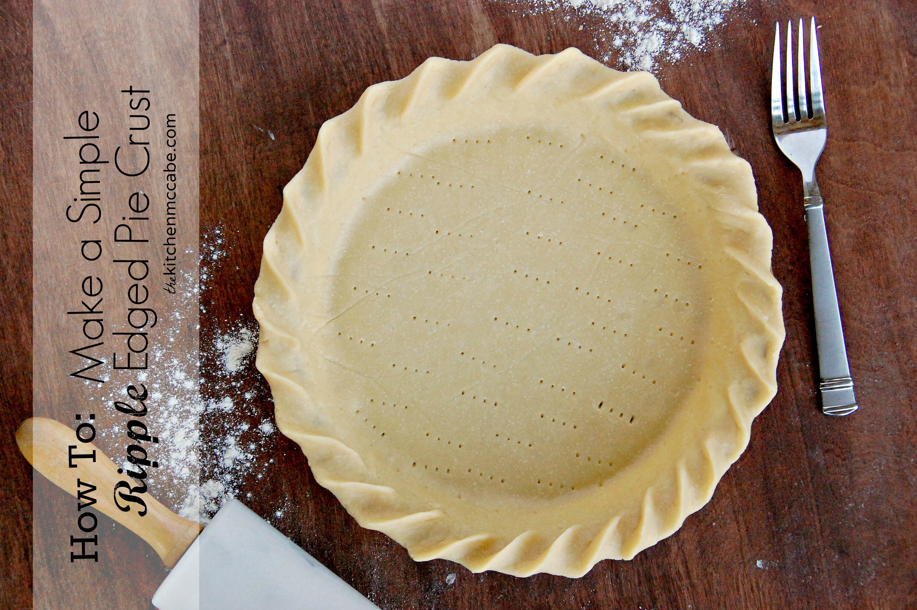 How to make a Simple Ripple Edged Pie Crust