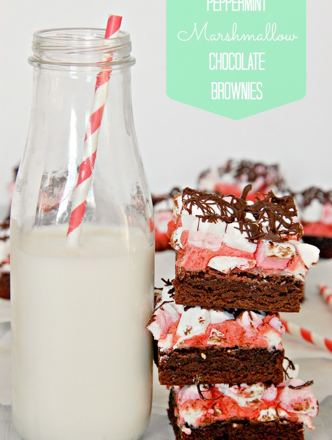 Peppermint Marshmallow Chocolate Brownies