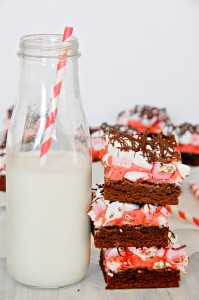 peppermint marshmallow chocolate brownies