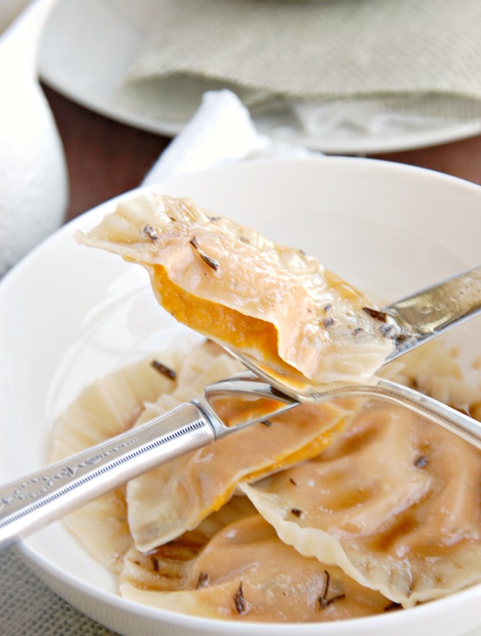 Butternut Squash Ravioli with Rosemary Browned Butter