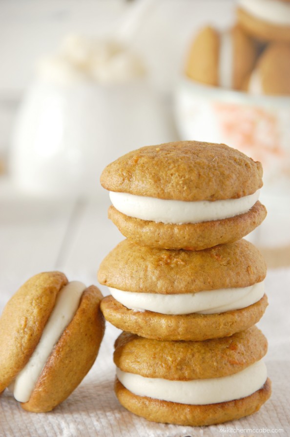 carrot cake whoopie pie with almond cream cheese frosting 6