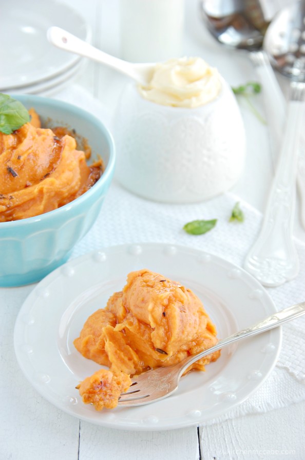 whipped sweet potatoes with rosemary browned butter 1
