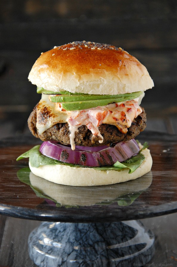 Black bean burgers with roasted red pepper aioli 4