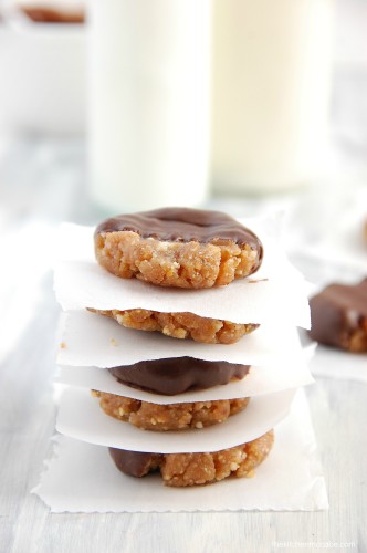 Raw peanut butter cookies-chocolate dipped(vegan) 1