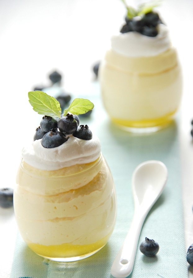 Lemon Curd Mousse with Blueberries | thekitchenmccabe.com