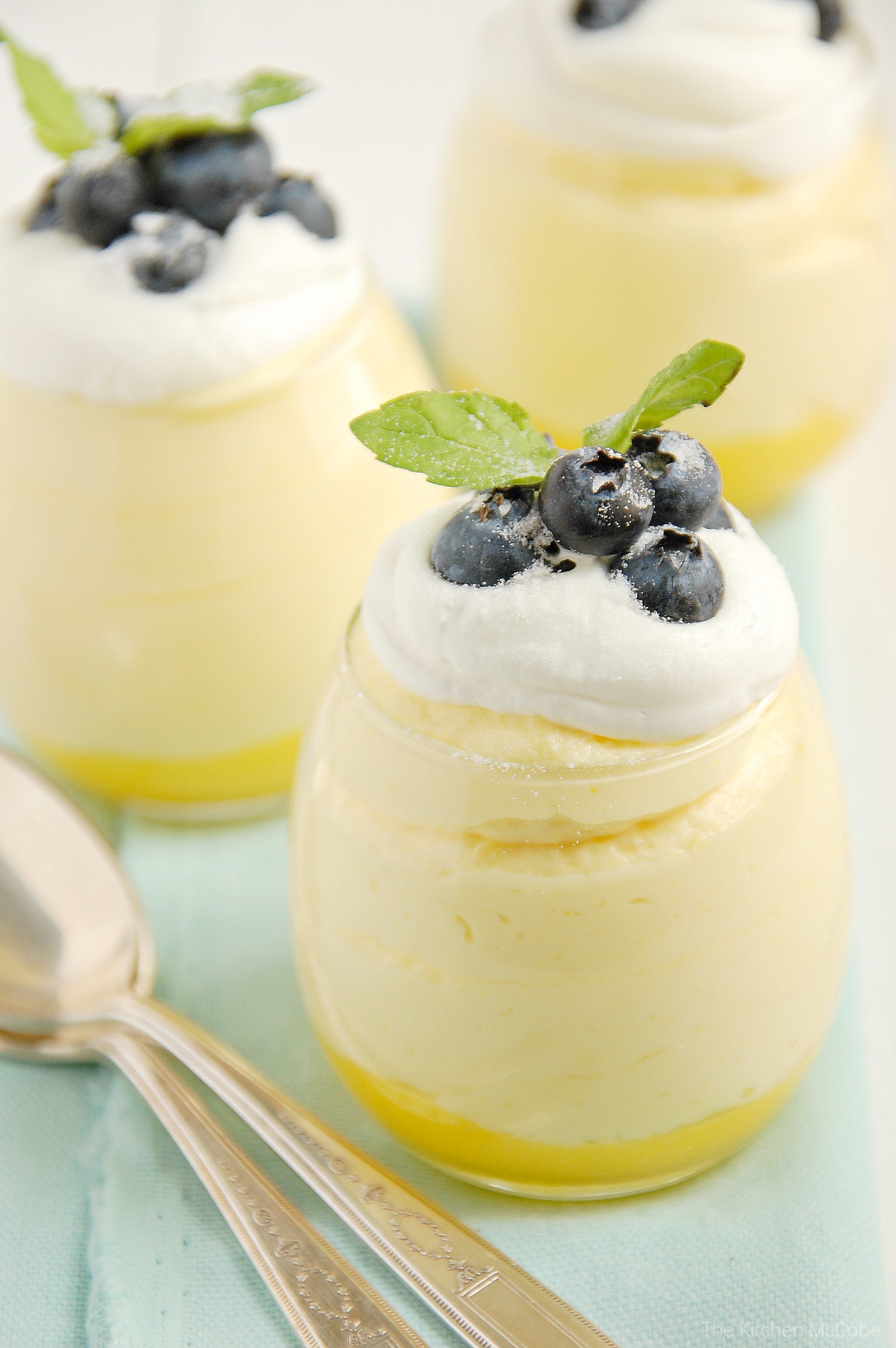 Lemon Curd Mousse with Blueberries 3 - The Kitchen McCabe