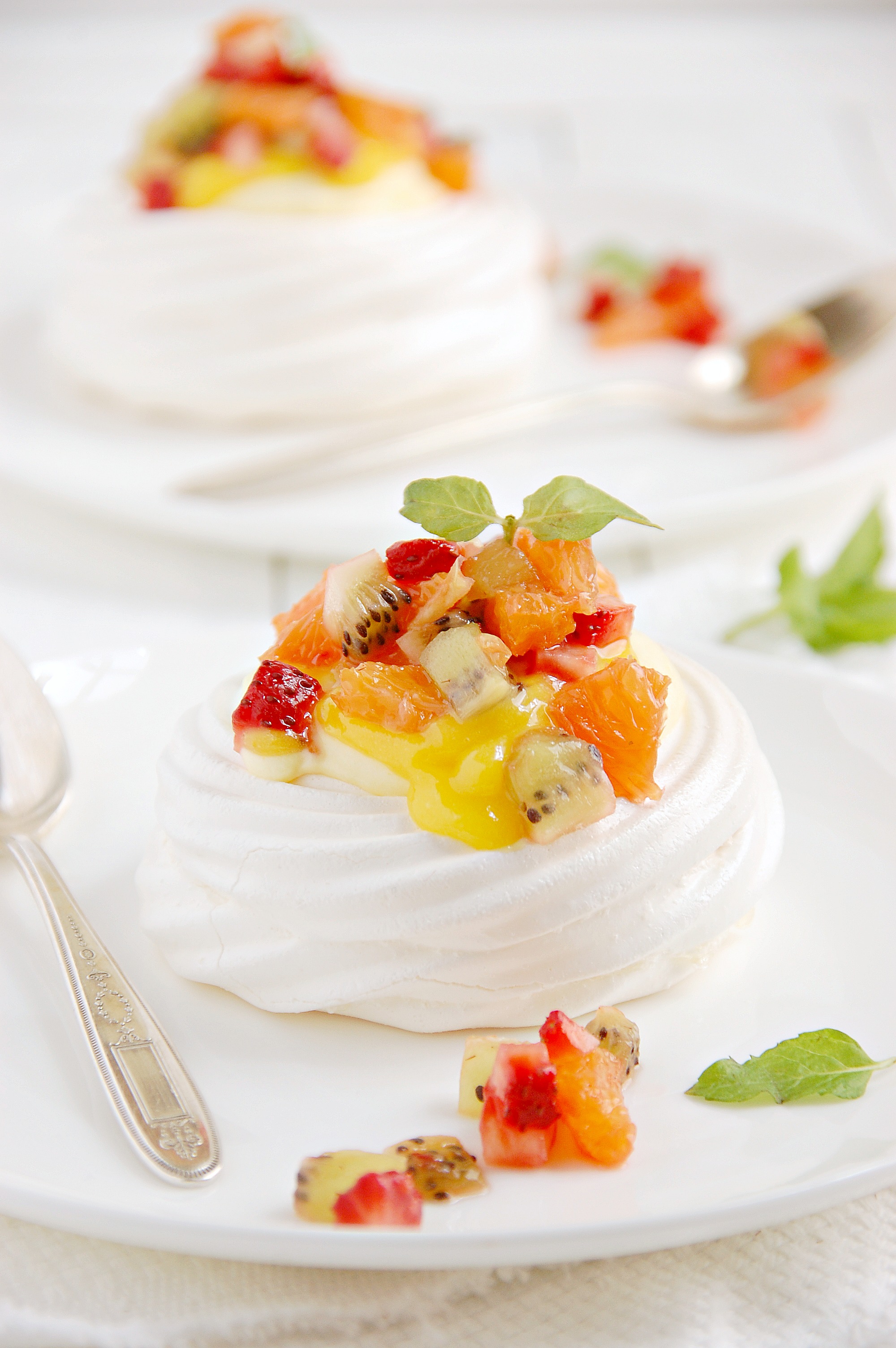 meringue nests with lemon mousse curd and fruit salsa 2 - The Kitchen ...
