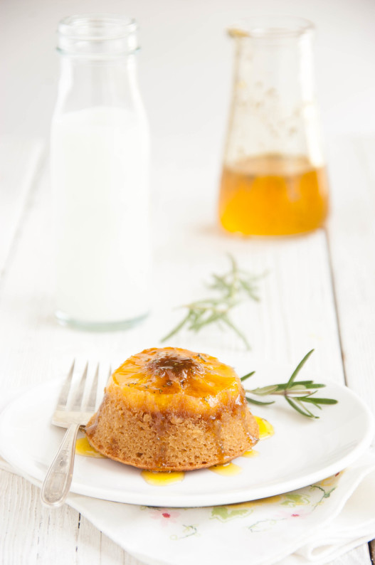 Butterscotch Clementine Upside-down Cakes with Rosemary Orange Syrup | thekitchenmccabe.com