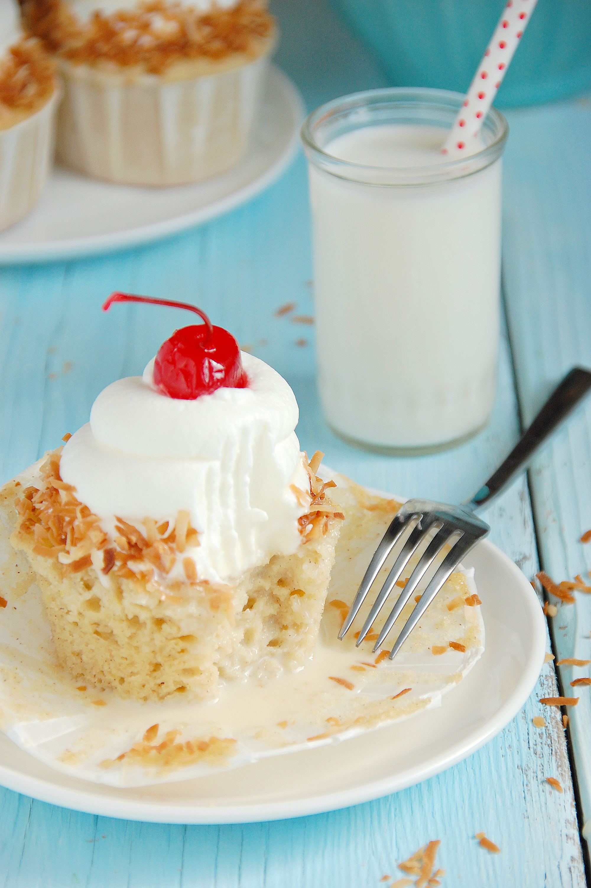 coconut laced tres leches cupcakes 4 - The Kitchen McCabe