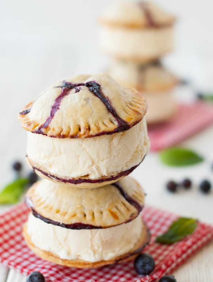 Blueberry Pie Ice Cream Sandwiches