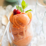 Cherry Nectarine Mint Sorbet | thekitchenmccabe.com