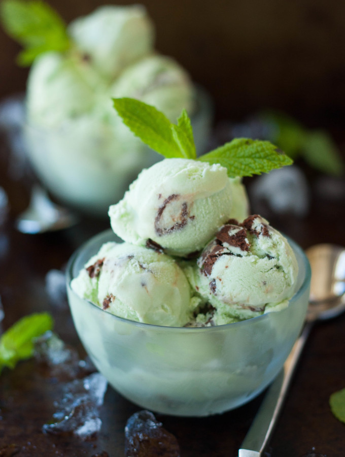 Mint Chocolate Ganache Swirl Ice Cream