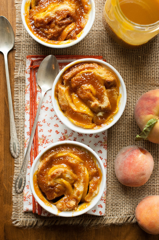 Peach Caramel Bread Pudding | thekitchenmccabe.com