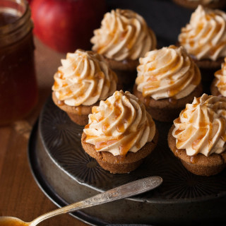 Gingerbread Cookie Cups with Pumpkin Mousse & Cider Caramel