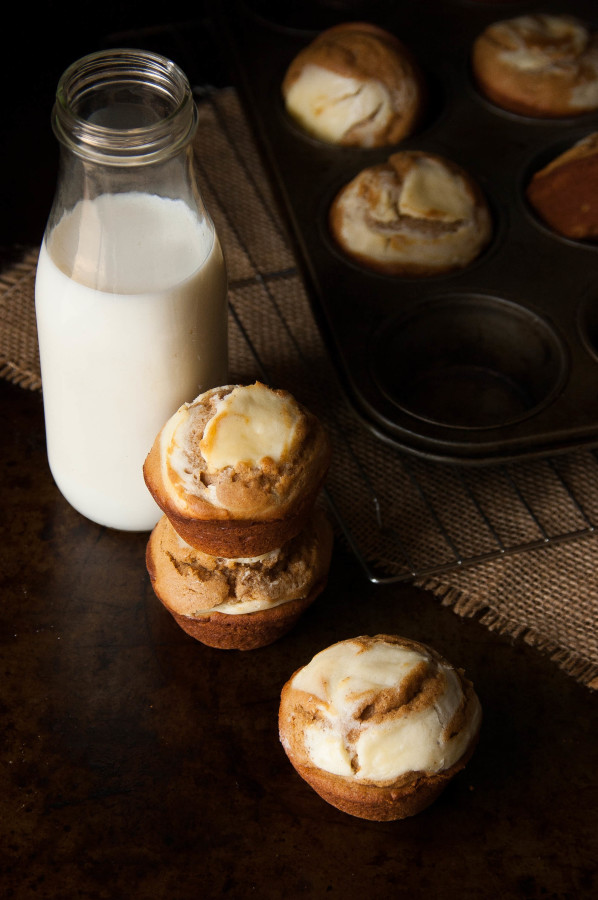 Gingerbread Cream Cheese Doughnut Muffins | thekitchenmccabe.com