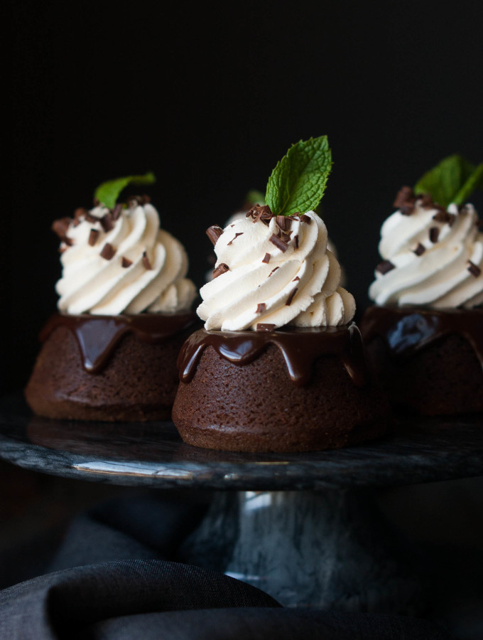 Mint Chocolate Mini Cakes