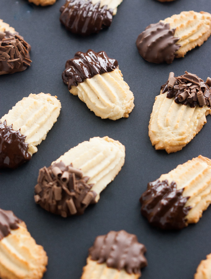 Chocolate Dipped Italian Butter Cookies