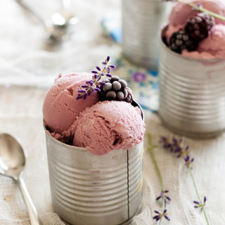 Blackberry Lavender Chevre Ice Cream | thekitchenmccabe.com