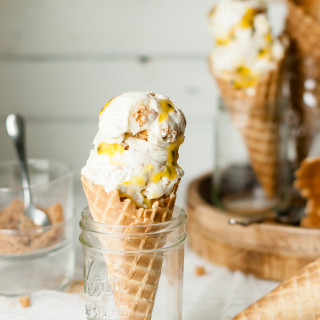 Passion Fruit Vanilla Bean Cheesecake Ice Cream | thekitchenmccabe.com