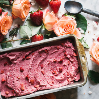 Strawberry Rose & Hibiscus Ice Cream