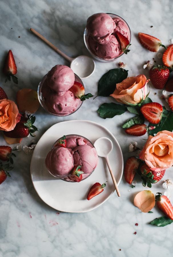 Strawberry Rose & Hibiscus Ice Cream
