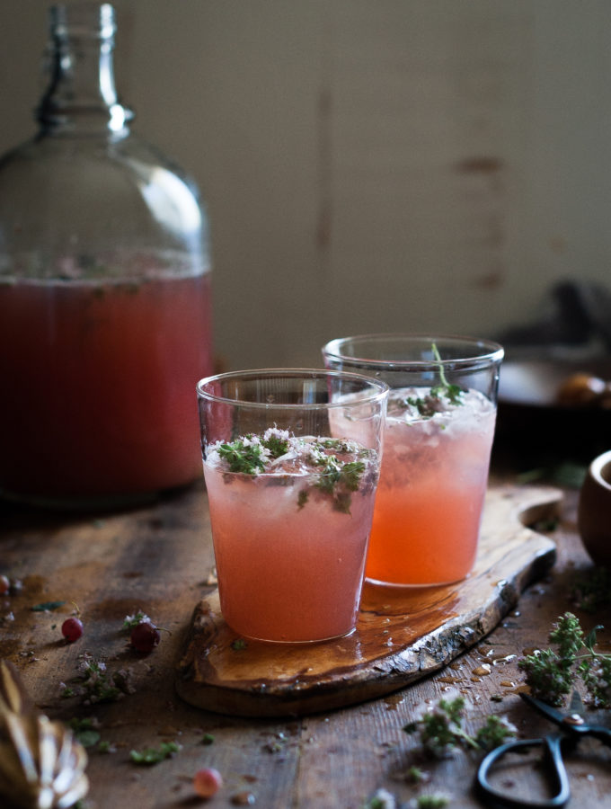 Honeyed Gooseberry + Marjoram Blossom Lemonade