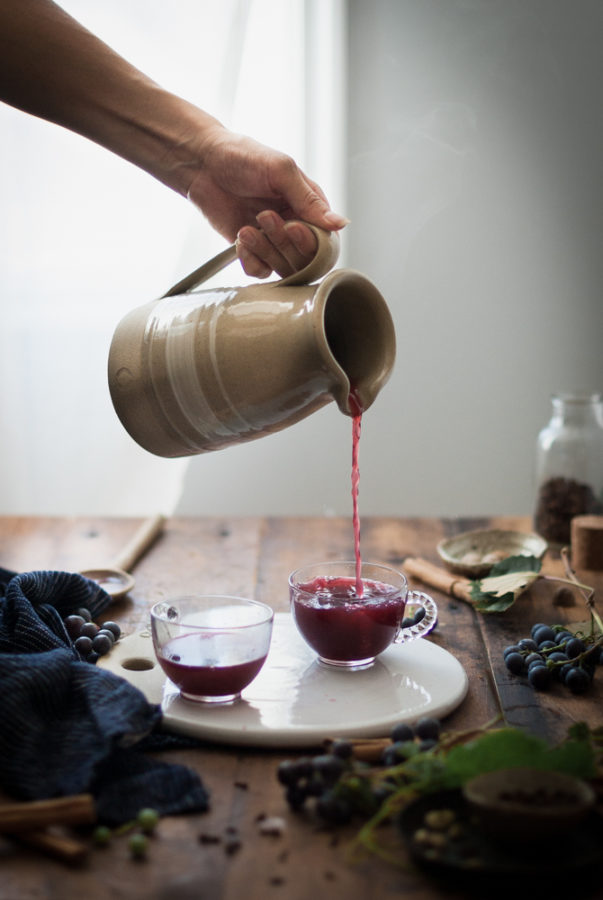 Mulled Spiced Concord Grape Cider
