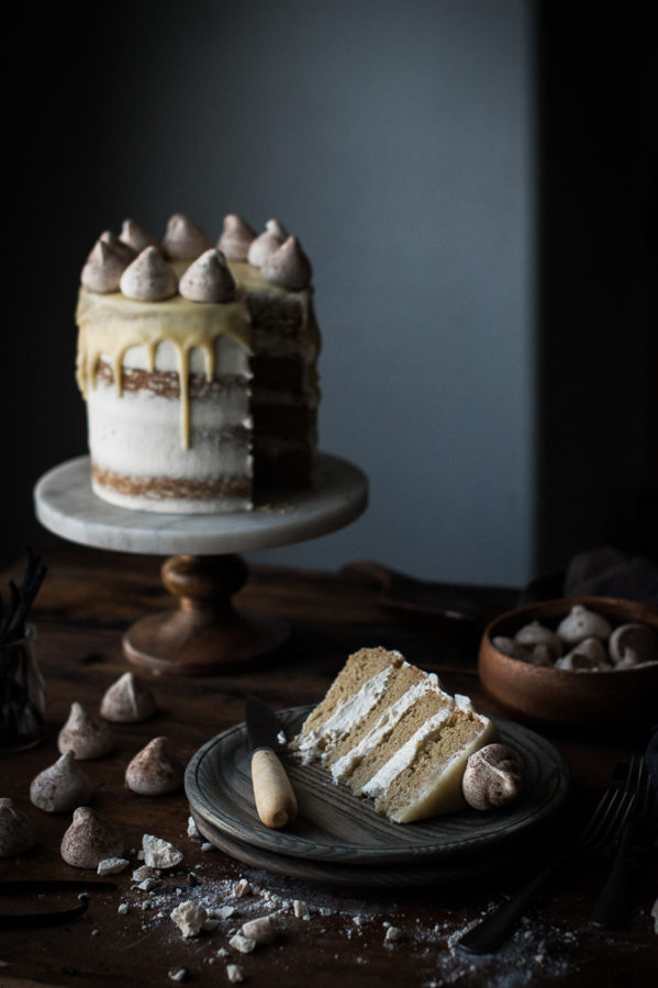 Vanilla Bean Butter Cake + White Chocolate Mousse