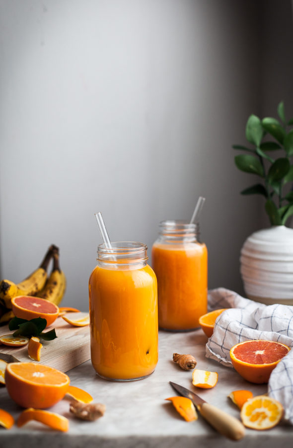 Pinapple Orange Banana Juice + Vanilla & Turmeric