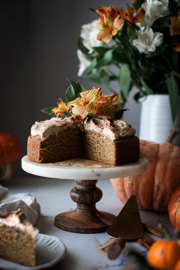 One-bowl Zucchini Pumpkin Cake + Brown Butter Frosting
