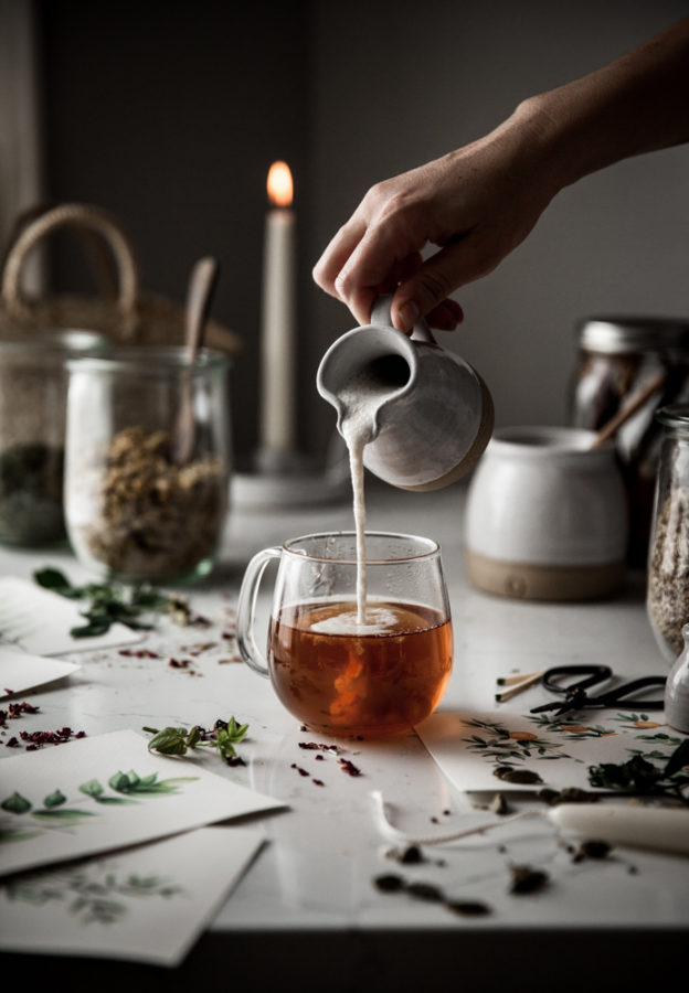Cinnamon Rose Tea + Honey & Milk