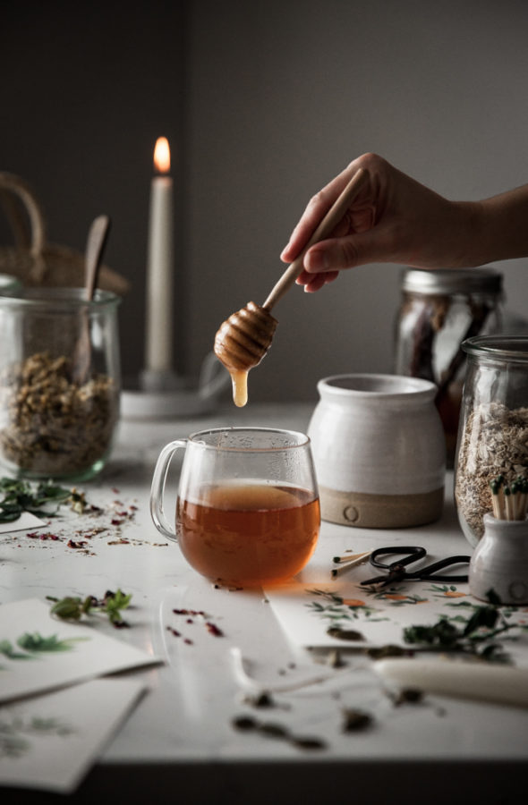 Cinnamon Rose Tea + Honey & Milk