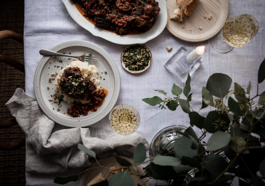 A Winter Table for Sharing + A Recipe for Osso Bucco