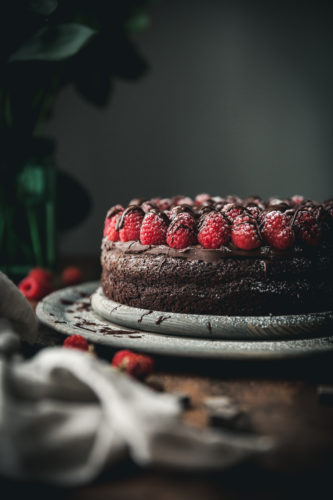 Grain-free Chocolate Raspberry Cake - The Kitchen McCabe
