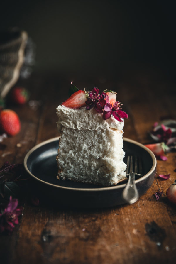 Angel Food Cake + Whipped Cream & Berries