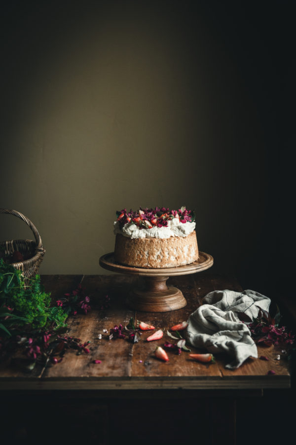 Angel Food Cake + Whipped Cream & Berries