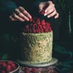 Pistachio Cake + Raspberry Rose Buttercream