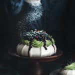 Pavlova + Spiced Blueberries & Pistachio Cream